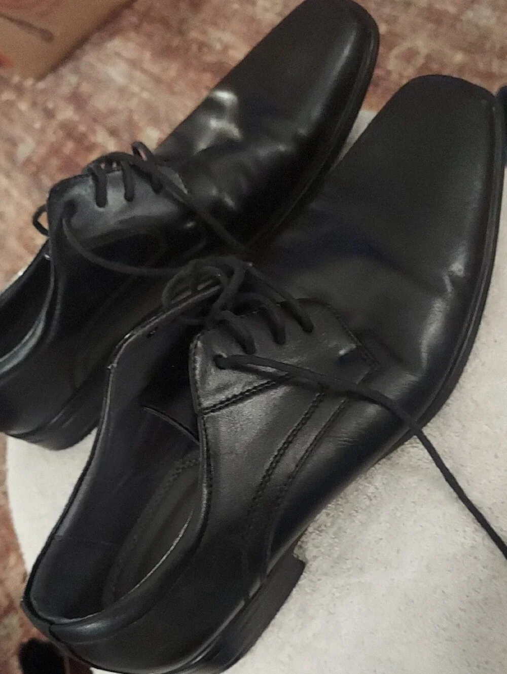 Apt. 9 Black Men's Faux Leather Derby Dress Shoes